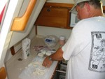 Robert preparing breakfast..