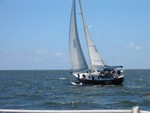 Irish Eyes, Bill and Adair Murdoch's new boat on Pamlico Sound..