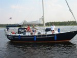 Irish Eyes, Bill and Adair Murdoch's boat with their guests..