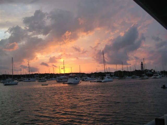 Little's first night in Hopetown, restaurant view