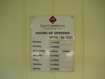 Banking hours (all new definition) at Man-of-War Cay