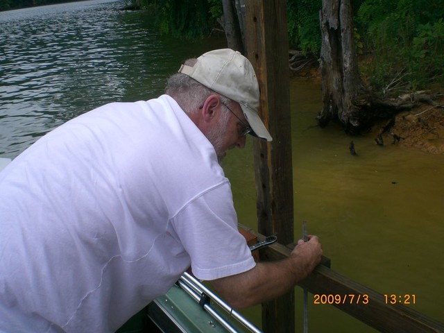 Setting up the dock on Friday