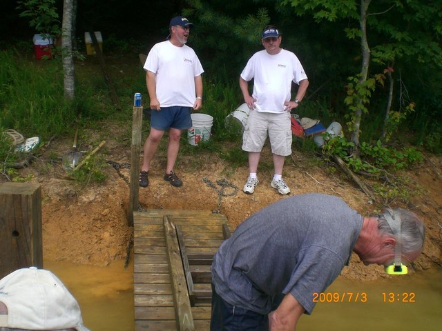 Setting up the dock on Friday