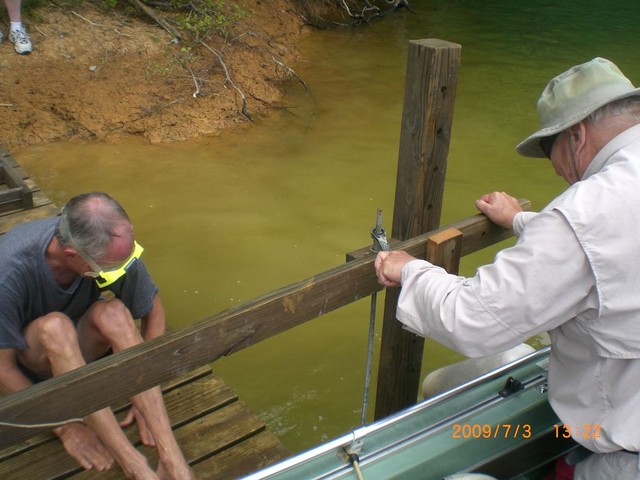 Setting up the dock on Friday