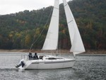 Kevin and son in sailing vessel Virginia