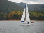 Rick Kiser's first race in his new boat, Panache, C&C 27