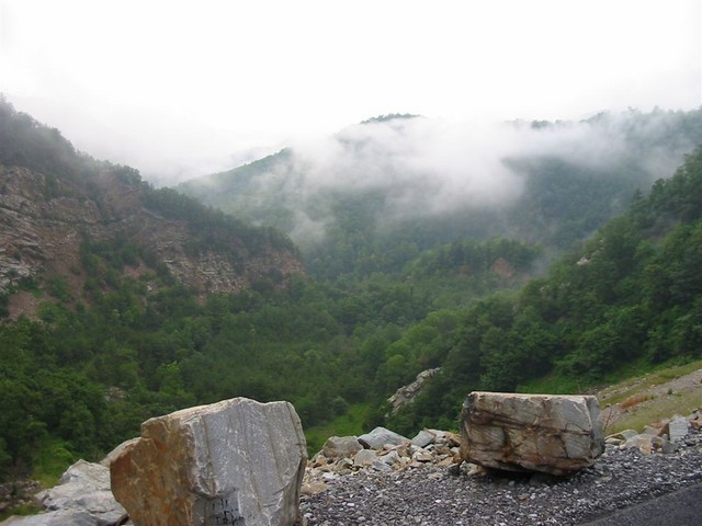 backside view of dam