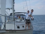 Summer Place passing off beer under sail to Last Wish
