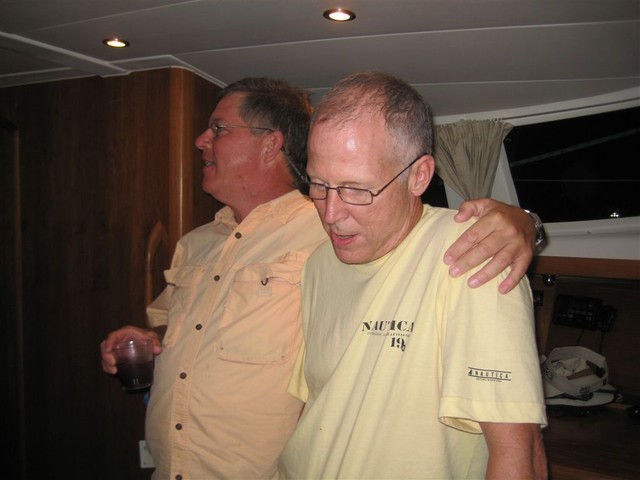 Robert and Jim singing..
