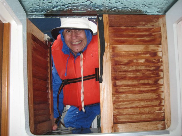 Minta Fannon checking below during thunder storm on Last Wish