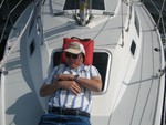 Clarke Lucas, consultant, preparing for "sea" trial