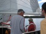 John Rice coaching the crew of Wild Blue Yonder