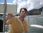 Matt Little at Helm of Wild Blue Yonder