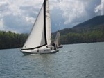 Cold front arrive, wind picks up, Richard Hallier and Baron Eliason on Puffin