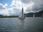 Cold front arrive, wind picks up, Richard Hallier and Baron Eliason on Puffin