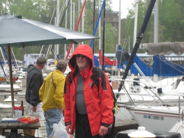 waiting for break in rain to start race, seems to be a pattern developing here..