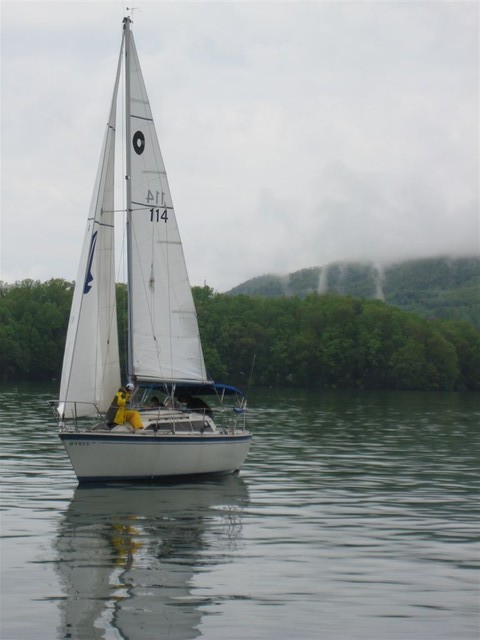 race begins with very light wind