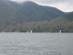 Rounding the first mark, downwind leg