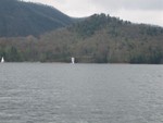 Rounding the first mark, downwind leg