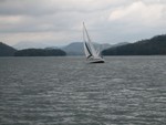 First time across finish line, send them around again since race so fast!