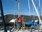 Third Place, Laura and Jeff Arnfield, Duncan (not pictured) on Windward