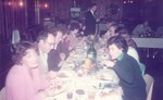 Sally Brandon in pink, then Norm Brandon, and cast of others