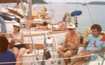 John Middaugh and Al Voskian (first boat, right side), rafting on the Chesapeake

(pictures this album courtesy of C. Lucas)