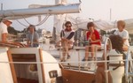 Bob Waterfield, Skip Greene, two unknowns, Sue Greene, another unknown..