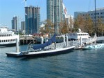 Americas Cup Boat "Stars and Stripes" in San Diego Harbor, J Little