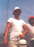 Bob Waterfield at helm, Gene Linkous monkeying around..
