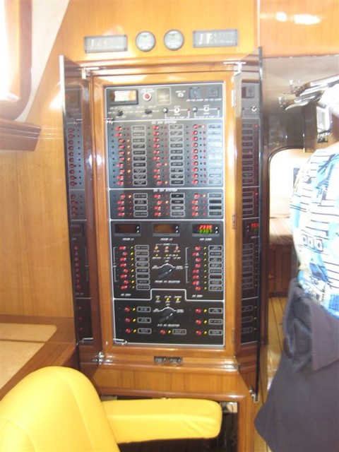 breaker panel on Hylas 70, bigger than a lot of houses..