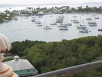 The view of the harbor from the lighthouse balcony.  Methodist church sending youth group to do mission work in East Tennessee.