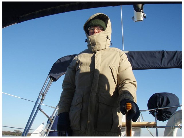 We originally planned to leave at the end of Nov after hurrican season and before the inter storms begin. But if you want to make God laugh, make a plan.  A n. of things delayed our leaving to Feb 3. It was cold as we motored from New Bern NC where we keep the boat to Palm Beach where we doul cross to the Bahamas. It was cold...