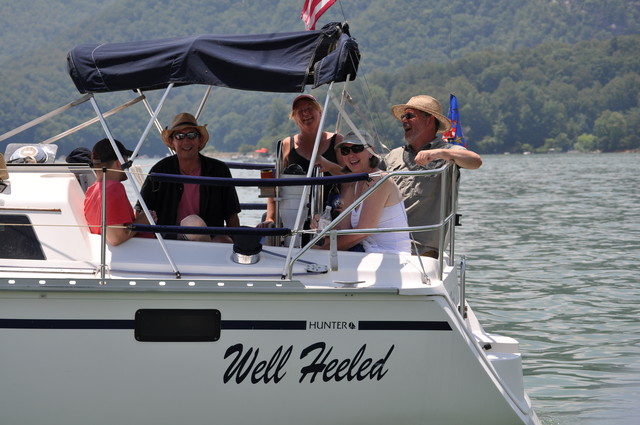 Waiting for Boat Parade to start..(pics from John Douglas, J Little brother-in-law)