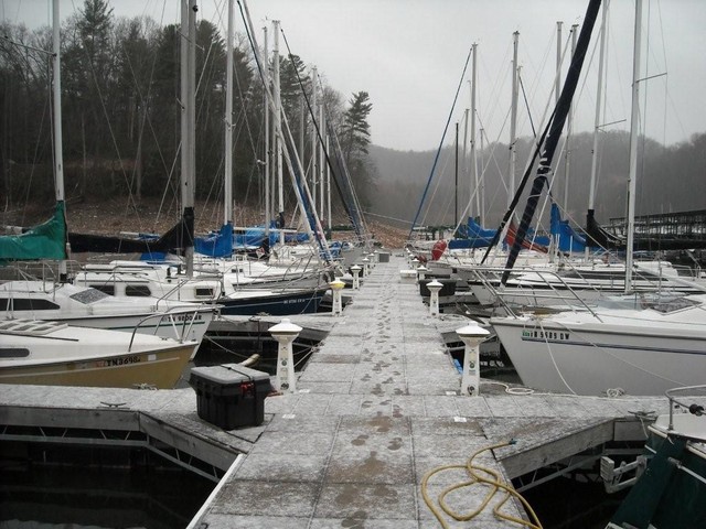 Cold day in Jan 2009 at dock (M. Galloway)