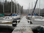 Cold day in Jan 2009 at dock (M. Galloway)