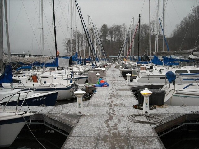 Cold day in Jan 2009 at dock (M. Galloway)