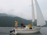 Anyone know where Clarke is? James Countiss, Dave Bryson, and James Little racing My Love 2..