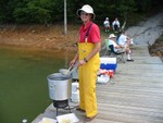 grease safety gear.. (Bill Murdoch cooking fish)..