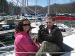 Jacob and Semantha waiting for practice race starts..