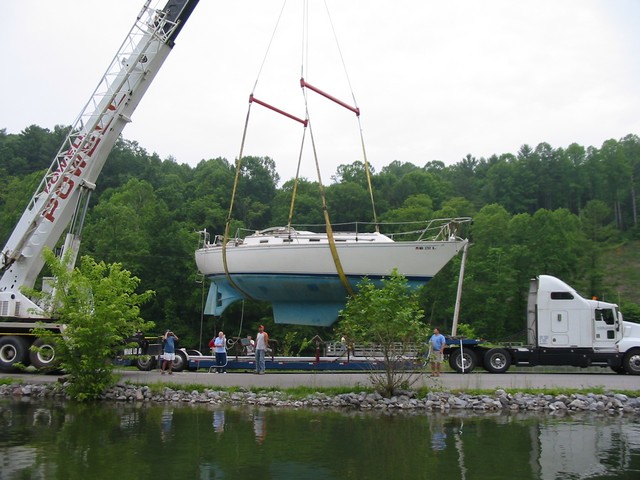 Nancy Jean, Sam Shafer's new boat delivered to Lake Shore Marina