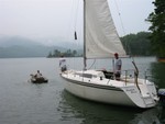 Really need to get that outboard fixed! (Paul Del Rio's towing service, Tod Bohon's boat)..