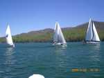 always a race when more than one sailboat on horizon..