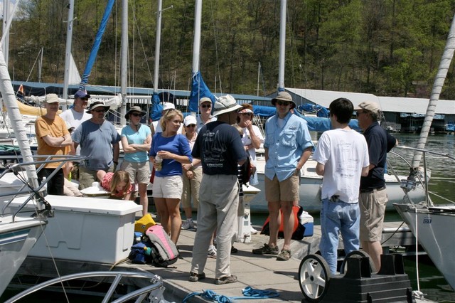 Getting organized at dock