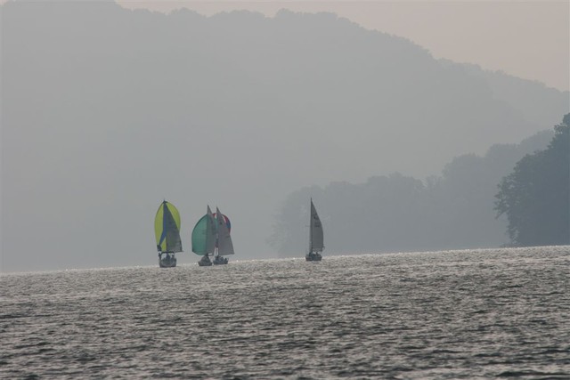 unusual, wind out of west, first leg downwind..