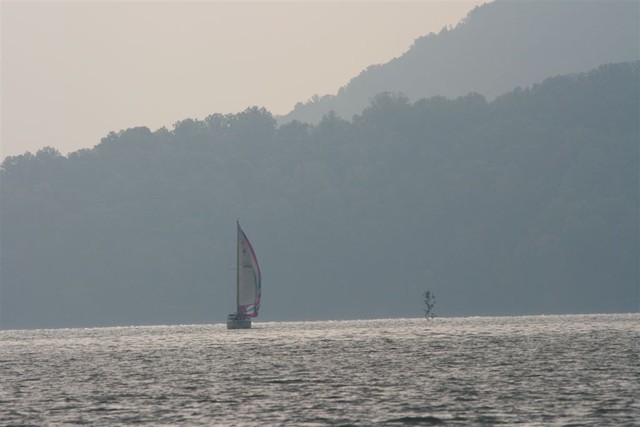 unusual, wind out of west, first leg downwind..