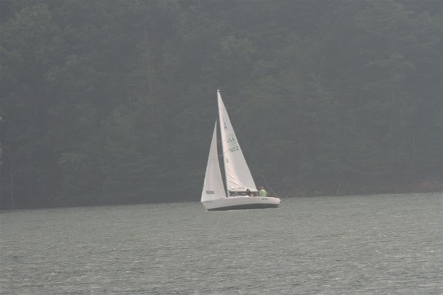 heading back towards finish from island..