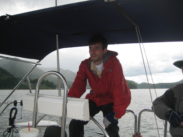 Matt on Wild Blue Yonder during race