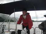 Matt on Wild Blue Yonder during race
