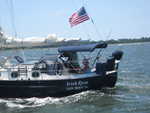 Murdochs enter Charleston Harbor, return to US from 2010 Bahamas trip, picture by S Little from deck of Ragtime